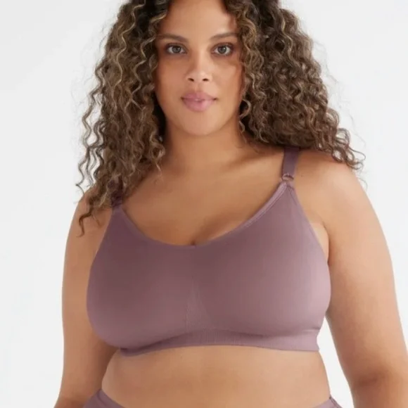 NEW with tags Knix Good to Go Vintage Plum Seamless Bra XL - Picture 1 of 6